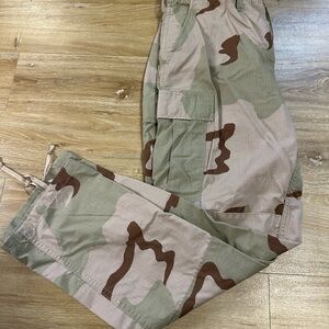 Vtg US Army Pants Mens M Reg Desert Storm Camo Ripstop Combat Military 90s Y2K